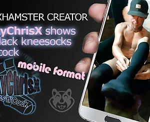KinkyChrisX demonstrates his socks and dick