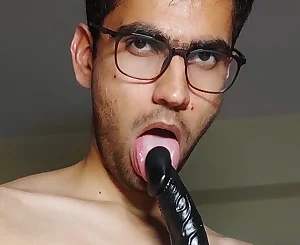 Desi beautiful dude getting his ass-hole porked by a massive dark-hued trunk